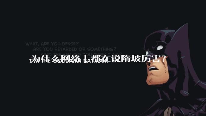 为什么网络上都在说隋坡厉害？